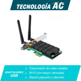 Tarjeta De Red Inal Tp-Link, Pcie, Ac1200, Dual Band, 2 Ant, Archer T4e