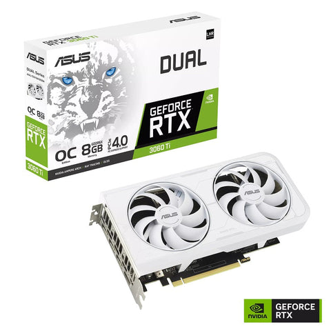 Tarjeta De Video Asus Dual-Rtx3060ti-O8gd6x-White Oc 8gb Gddr6x Hdmi