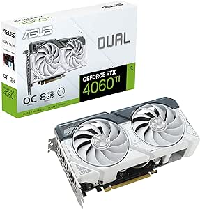 Tarjeta De Video Asus Dual-Rtx4060Ti-O8G-White Oc 8Gb Gddr6, Hdmi, Display port