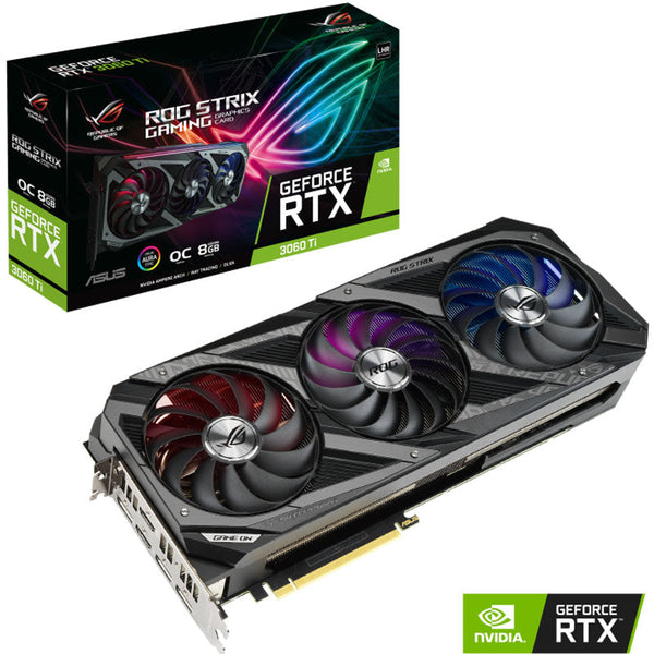 Tarjeta De Video Asus Rog-Strix-Rtx3060ti-O8g-V2-Gaming 8gb Gddr6/Lhr/Dp