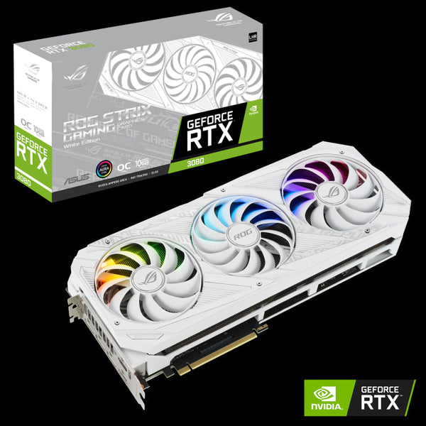 Tarjeta De Video Asus Rog-Strix-Rtx3080-O10g-White-V2 Oc 10gb Gddr6x