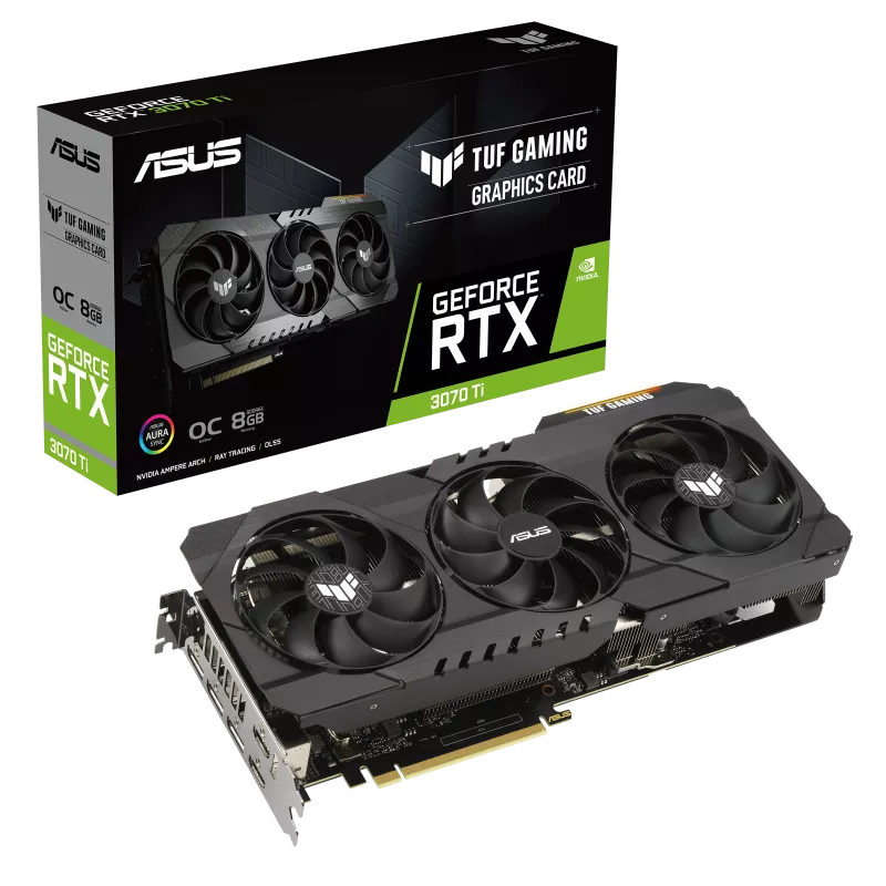 Tarjeta De Video Asus Tuf-Rtx3070Ti-O8G-V2-Gaming Oc 8Gb Gddr6X, Displayport