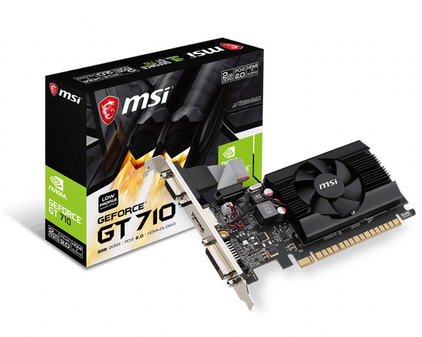 Tarjeta De Video Msi Geforce Gt 710 2gd3 Lp Ddr3 Hdmi-Dvi-D Pcie 2.0