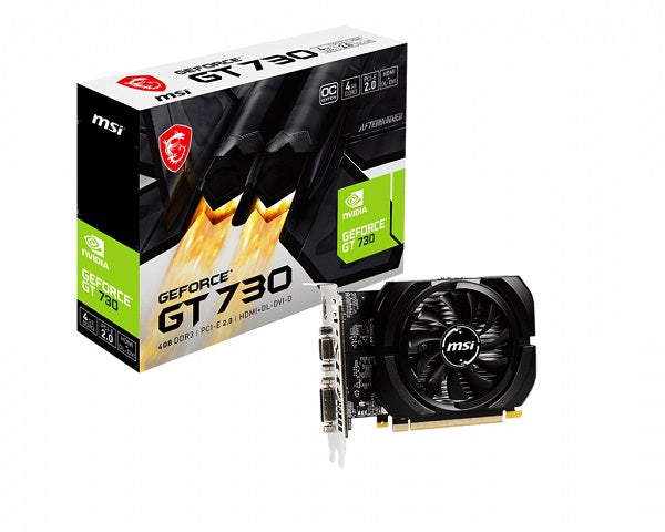 Tarjeta De Video Msi Geforce N730k-4gd3, Ocv1 Gt730 4gb Ddr3 Hdmi-Dvi