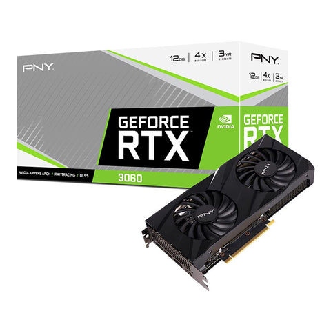 Tarjeta De Video Pny Vcg306012dfbpb1 Rtx 3060 12gb Gddr6 Verto Dualfan