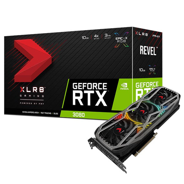 Tarjeta De Video Pny Vcg308010ltfxppb Rtx3080 10gb Xlr8 Gaming Revel