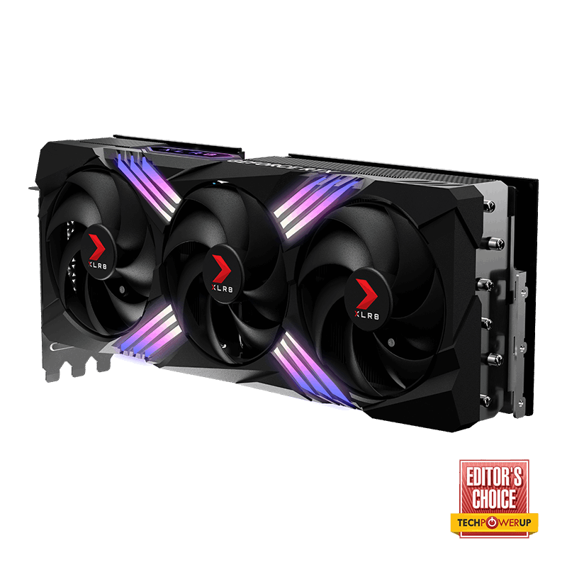 Tarjeta De Video Pny Vcg4070T12Tfxxpb1-O Rtx 4070Ti Oc 12Gb Argb 3 Ventiladores