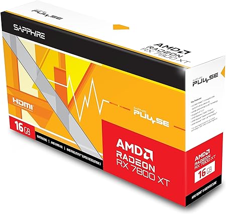 Tarjeta De Video Sapphire Pulse Rx7800Xt 16Gb Ddr6 Dual Hdmi / Display port