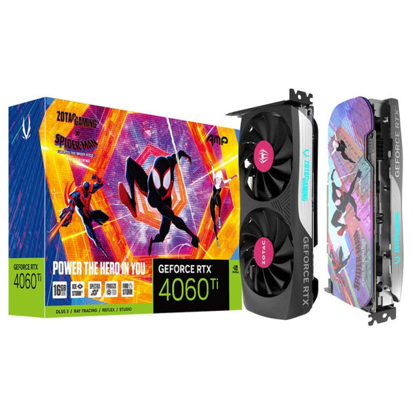 Tarjeta de Video Zotac Gaming Geforce Rtx 4060 Ti 16Gb Amp Spiderman Edition, Gddr6, 128Bit, (Zt-D40620F-10Smp)