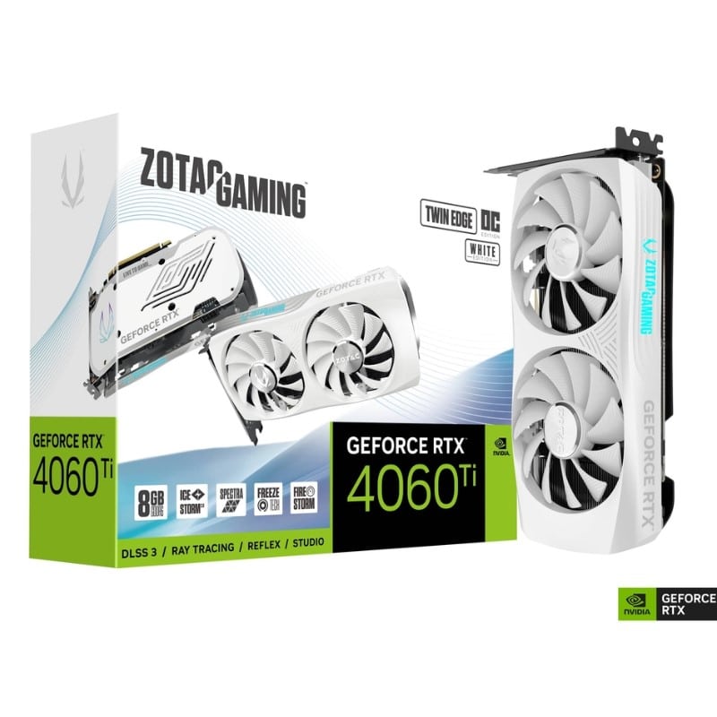 Tarjeta De Video Zotac Gaming Geforce Rtx 4060 Ti 8Gb Twin Edge Oc White