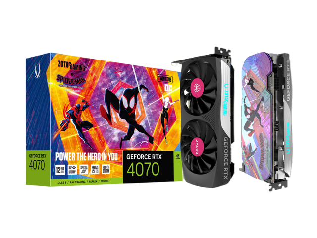 Tarjeta De Video Zotac Rtx4070 Oc Twin Edge 12gb Gddr6x Spider-Man