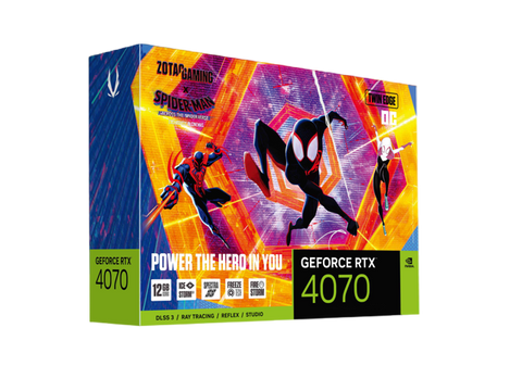 Tarjeta De Video Zotac Rtx4070 Oc Twin Edge 12gb Gddr6x Spider-Man