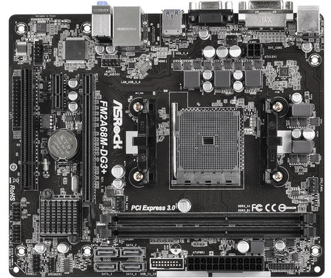 Tarjeta Madre Asrock Fm2a68m-Dg3+ Ddr3 Usb 3.0 Soc Fm2+