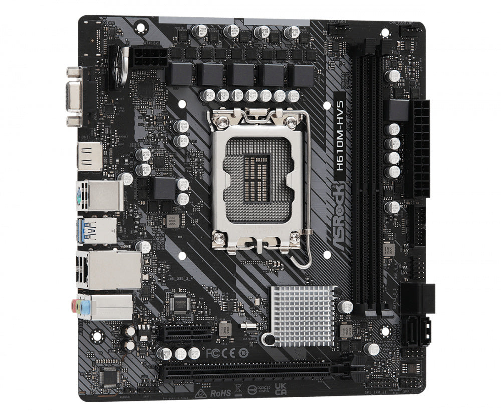 Tarjeta Madre Asrock H610m-Hvs Soc 1700 Ddr4 , Hdmi, D Sub , Rj45