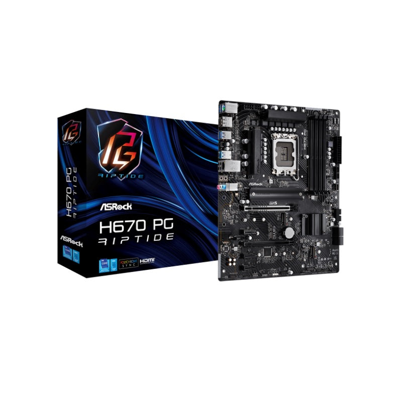 Tarjeta Madre Asrock H670 Pg Riptide Soc 1700 Ddr4, M.2, Usb Type C