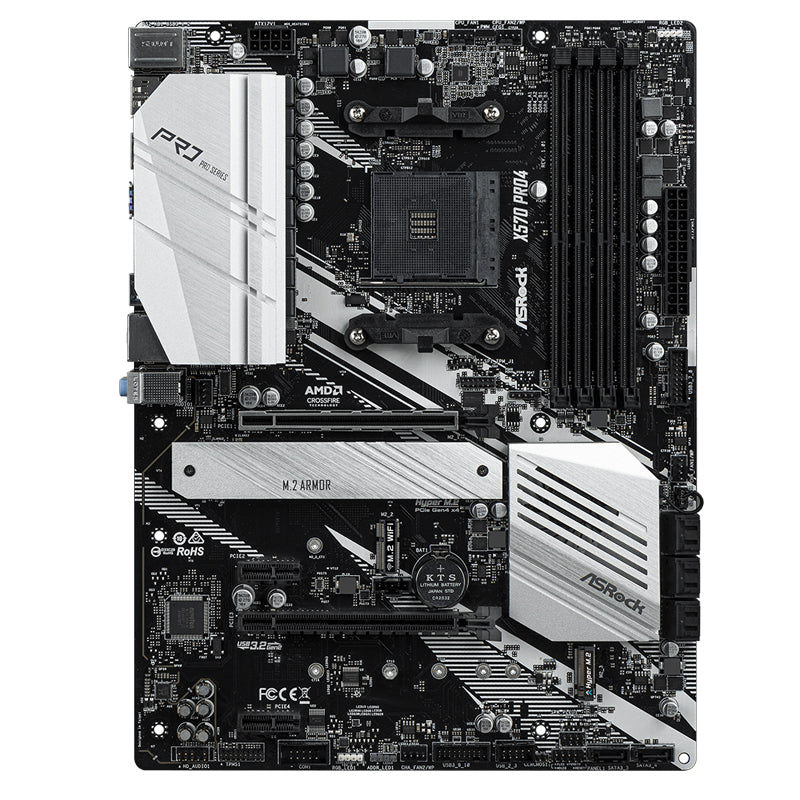Tarjeta Madre Asrock X570 Pro4 Soc Am4 Ddr4,M.2,Hdmi,Dp,Rj45