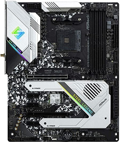 Tarjeta madre asrock x570 steel legend wifi ax am4 ryzen gen, 3 pcie, 4.