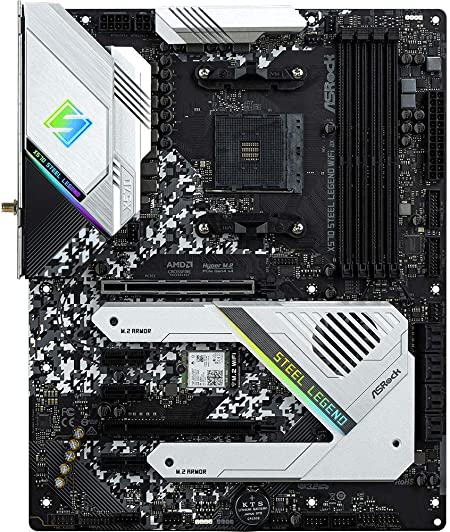 Tarjeta madre asrock x570 steel legend wifi ax am4 ryzen gen, 3 pcie, 4.