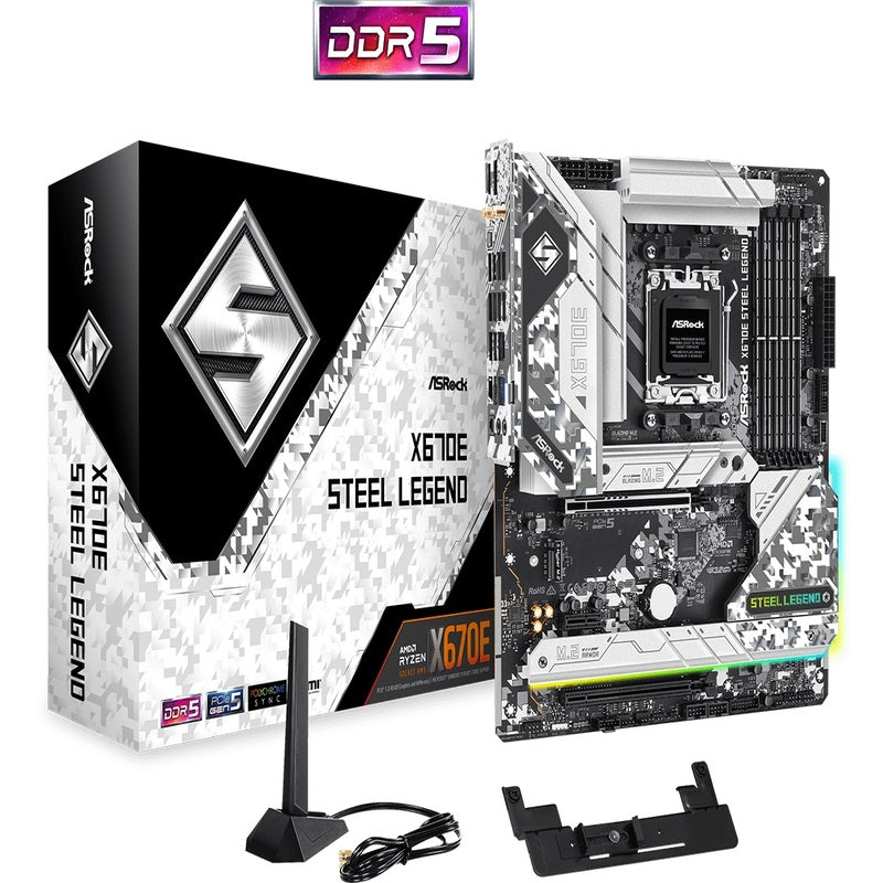 Tarjeta Madre Asrock X670e Steel Legend Soc Am5 Ddr5, Hdmi, Dp ,Wifi