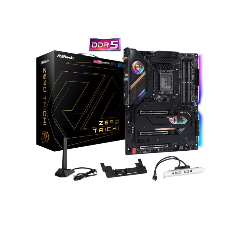 Tarjeta Madre Asrock Z690 Taichi Soc 1700 Hdmi, Dp,Ddr5,Usb 3.2 Type C