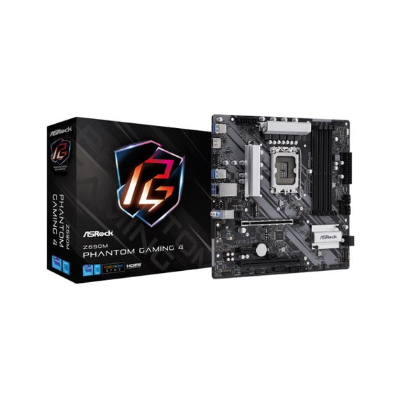 Tarjeta Madre Asrock Z690m Phantom Gaming 4 Soc 1700 Ddr4,Usb3.2,Pcie