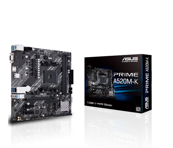 Tarjeta Madre Asus Prime A520M-K Amd 3Ra Gen Ryzen Am4 Ddr4 Hdmi M.2