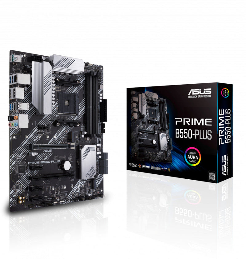 Tarjeta Madre Asus Prime B550-Plus Ryzen Am4 Ddr4, Hdmi, Display Port, Aura Sync