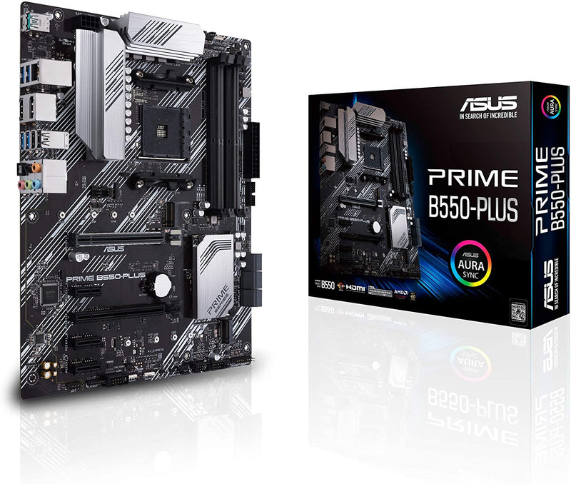 Tarjeta Madre Asus Prime B550-Plus Ryzen Am4 Ddr4, Hdmi, Display Port, Aura Sync