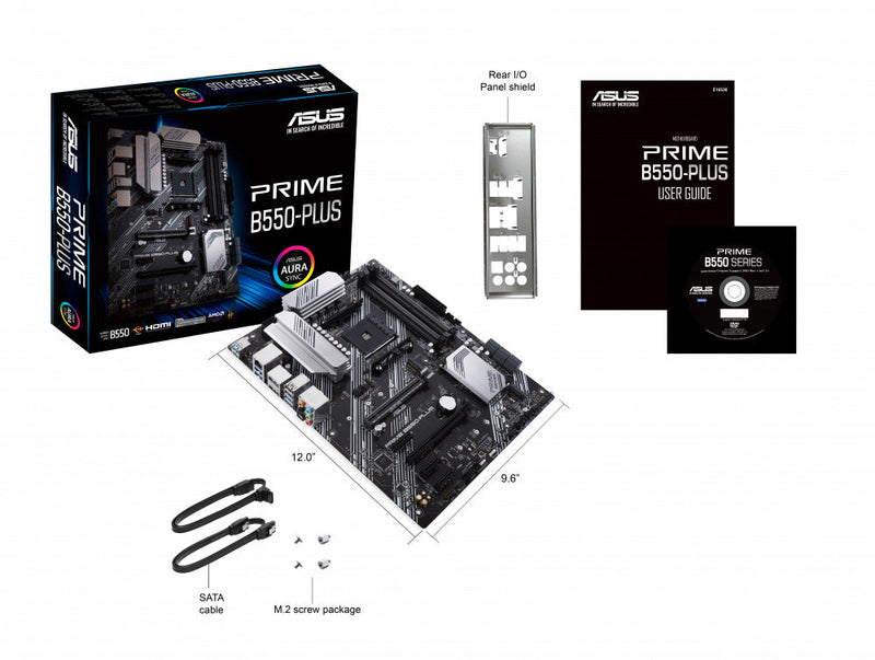 Tarjeta Madre Asus Prime B550-Plus Ryzen Am4 Ddr4, Hdmi, Display Port, Aura Sync