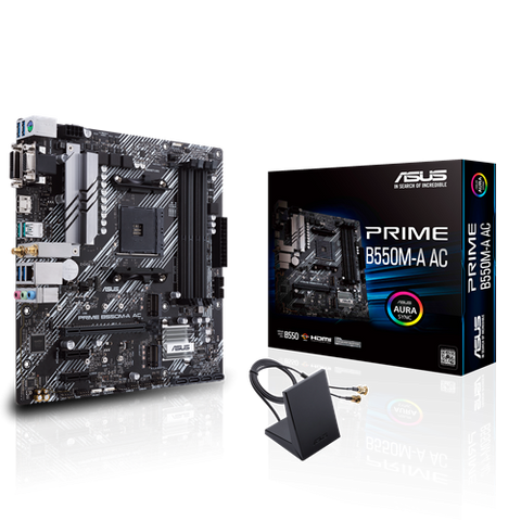Tarjeta Madre Asus Prime B550m-A-Ac Ddr4, Hdmi, Am4, Usb 3.2, Wi-Fi
