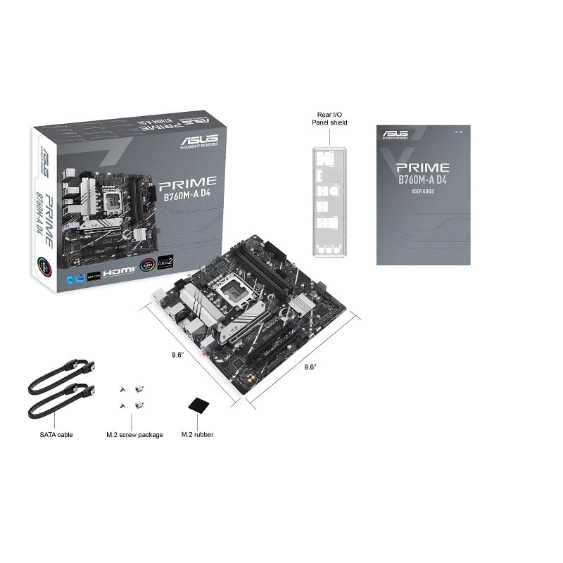 Tarjeta Madre Asus Prime B760m-A D4 1700, Ddr4, Matx, 4dimm