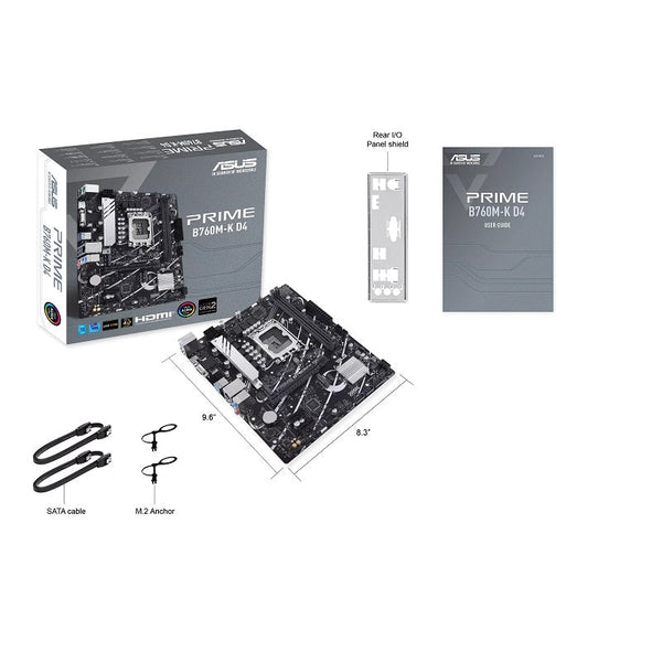 Tarjeta Madre Asus Prime B760m-K D4 1700, Ddr4, Matx, Hdmi, Dp