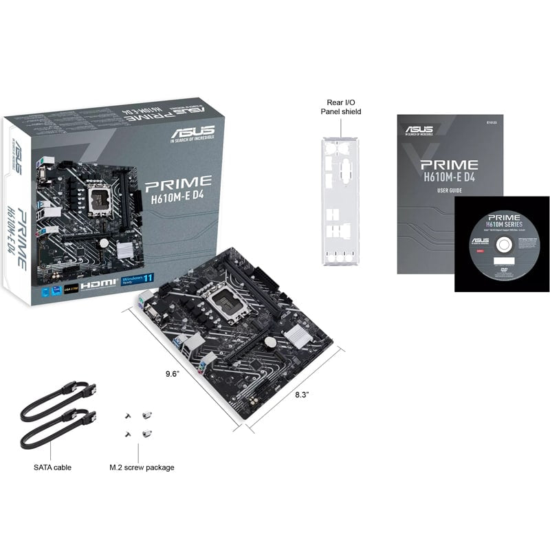 Tarjeta Madre Asus Prime H610m-K D4, Matx, Hdmi, Lga1700, 64gb, Ddr4