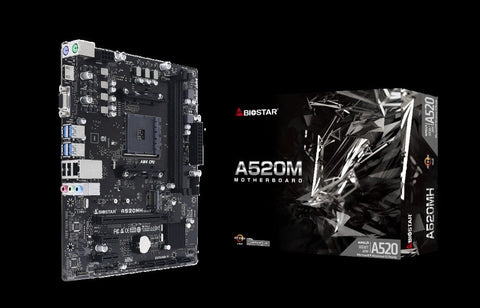 Tarjeta Madre Biostar A520mh Ddr4 Hdmi Pcie M.2 Sata 3th Amd Ryzen Am4