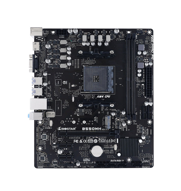 Tarjeta Madre Biostar B550mh Ddr4 Hdmi Pcie M.2 Sata 3th Amd Ryzen Am4