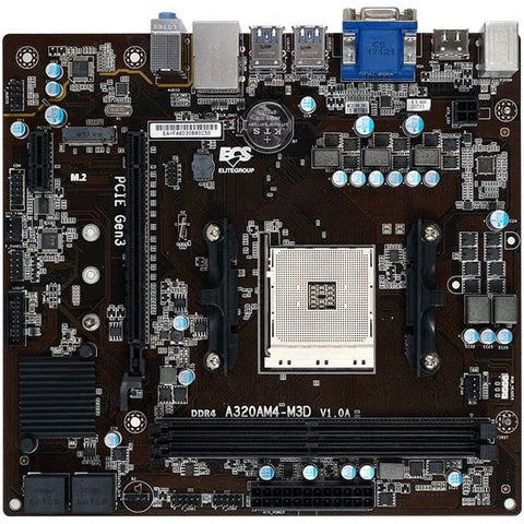 Tarjeta Madre Ecs A320am4-M3d Ryzen Am4 2xddr4 2xpcie Gigalan Usb Hdmi