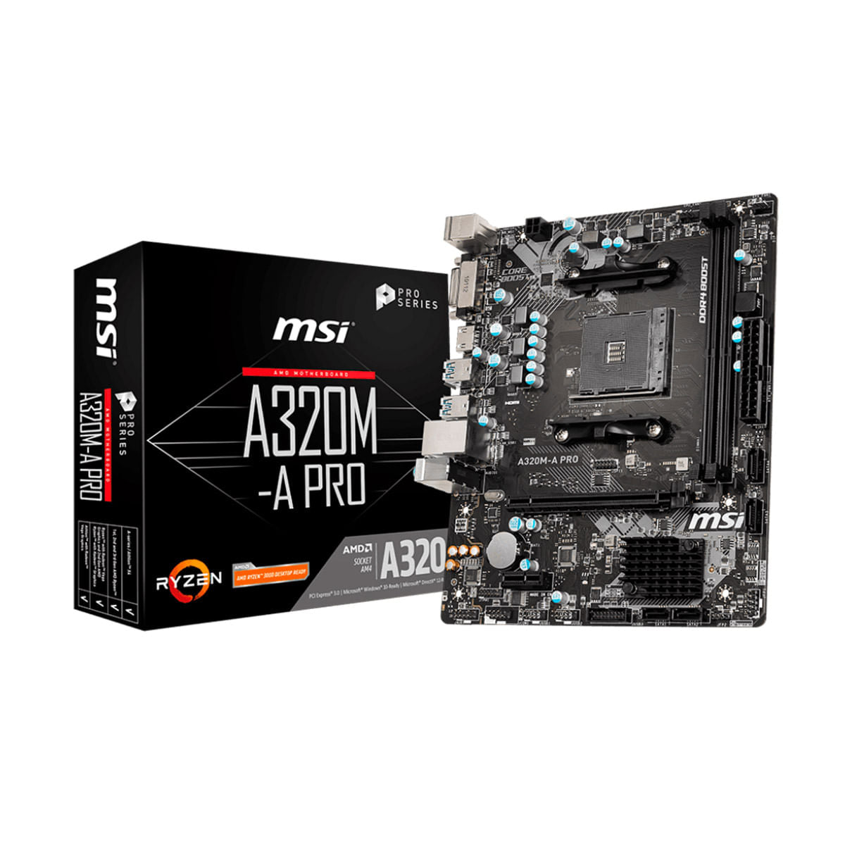 Tarjeta Madre Msi A320m-A Pro Ddr4 Pcie 4.0 Am4