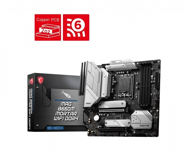 Tarjeta Madre Msi Mag B660m Mortar Wifi Ddr4 M.2 Pcie 4.0 12th 1700