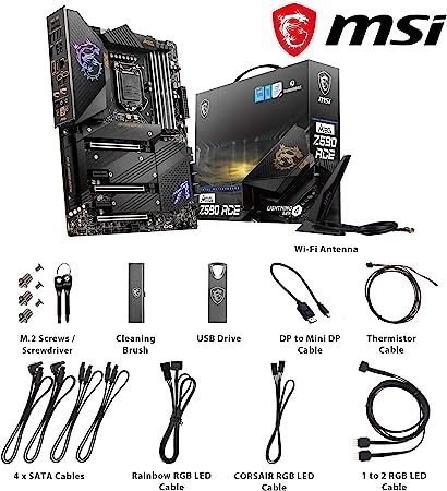 Tarjeta Madre Msi Meg Z590 Ace Wifi 6e Ddr4 M.2 Pcie 4.0 11th 1200 Atx