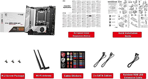 Tarjeta Madre Msi Mpg B650I Edge Wifi Bt M.2 Pcie 4.0 Ddr5 M-Itx Fbios