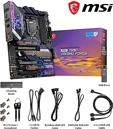 Tarjeta Madre Msi Mpg Z590 Gaming Force Ddr4 M.2 Pcie4.0 11th 1200 Atx