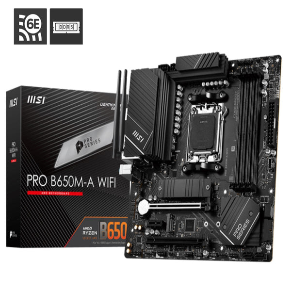 Tarjeta Madre Msi Pro B650m-A Wifi Ddr5 M.2 Pcie 5.0 Ryzen Am5 Hdmi