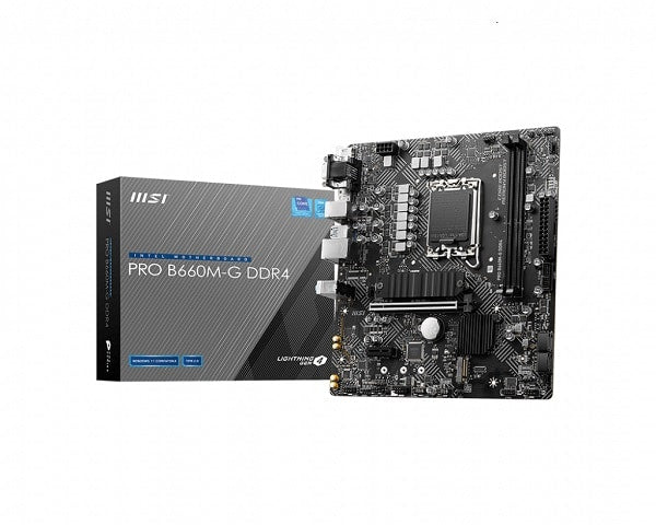 Tarjeta Madre Msi Pro B660m-G Ddr4 M.2 Pcie 4.0 12th 1700 Matx Hdmi