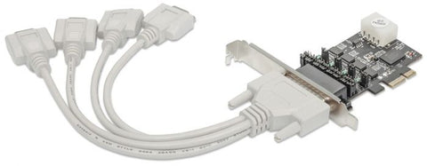Tarjeta Manhattan Serial Pci Express De 4 Puertos Db9 Macho 153584