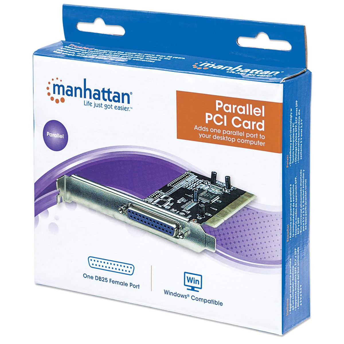 Tarjeta Paralela Pci Con 1 Puerto Paralelo Manhattan 158220