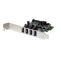 Tarjeta Pci Express - Adaptador Pci-E Usb 3.0 Con Uasp De 4 Puertos Y Alimentación Sata - Controlador Superspeed - 4x Usb A - Startech.Com Modelo, Pexusb3s4v