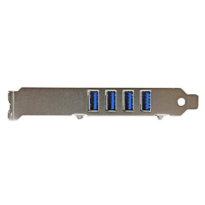 Tarjeta Pci Express - Adaptador Pci-E Usb 3.0 Con Uasp De 4 Puertos Y Alimentación Sata - Controlador Superspeed - 4x Usb A - Startech.Com Modelo, Pexusb3s4v