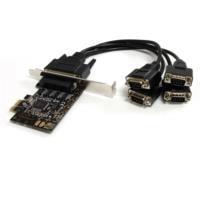 Tarjeta Pci Express - Adaptador Pcie De 4 Puertos Serial Con Cable Multiconector Rs232 Serie - 4x Db9 Macho - Breakout Cable - Startech.Com Modelo, Pex4s553b