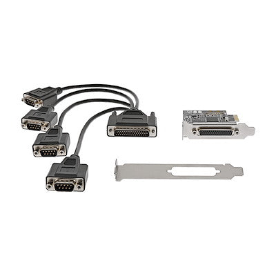 Tarjeta Pci Express - Adaptador Pcie De 4 Puertos Serial Con Cable Multiconector Rs232 Serie - 4x Db9 Macho - Breakout Cable - Startech.Com Modelo, Pex4s553b