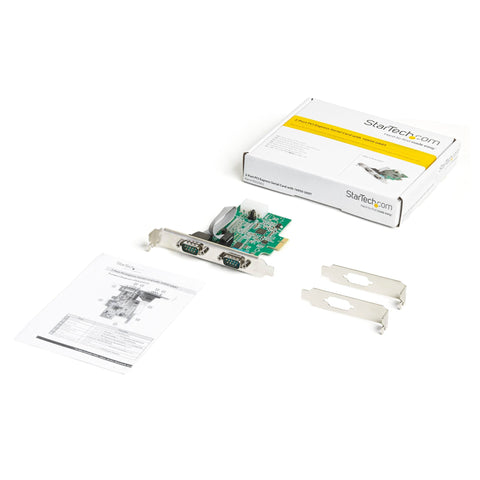 Tarjeta Pci Express Adaptadora De 2 Puertos Serial Rs232 - Tarjeta Controladora Serial Pcie Rs232 - Pcie A Db9 Uart16950 - Startech.Com Modelo, Pex2s953